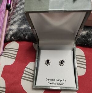 Sterling Silver Sapphire Earrings